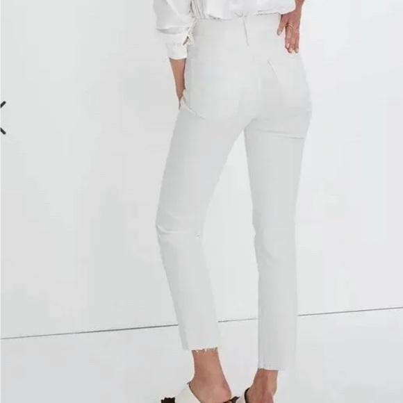 Madewell The Perfect Vintage Crop Jean In Tile White AJ193 Size 31 - Picture 2 of 7
